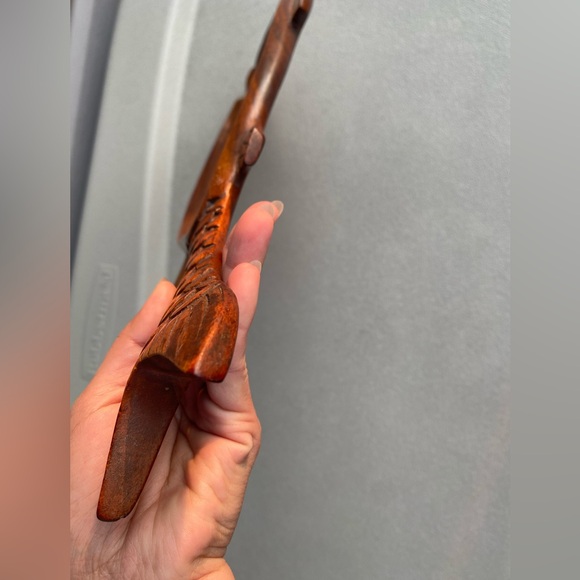 Hand Carved Wood fish Dish decor wall hanging - Picture 6 of 8